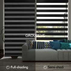 100% Polyester Elegance Zebra Blinds Fabric For Window Dual Blinds