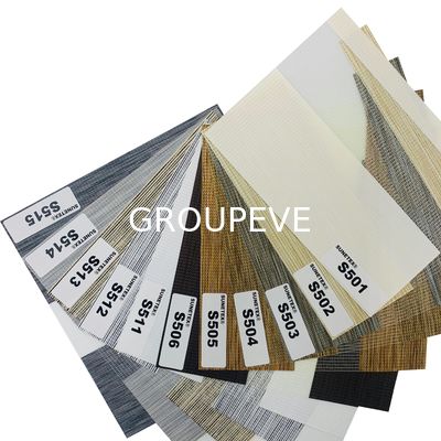 50m Wooden Color Polyester Zebra Blinds Fabric For Double Layer Zebra Blind 