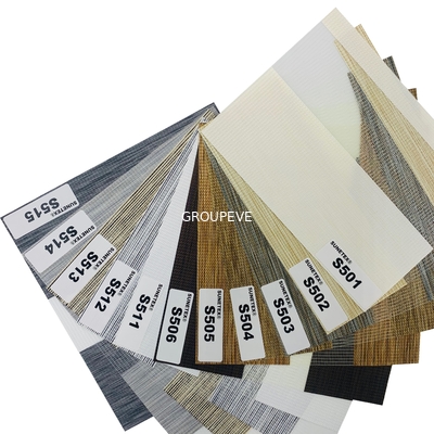 3m Wooden Color Day And Night Zebra Blinds Fabric For Motorized Zebra Blinds