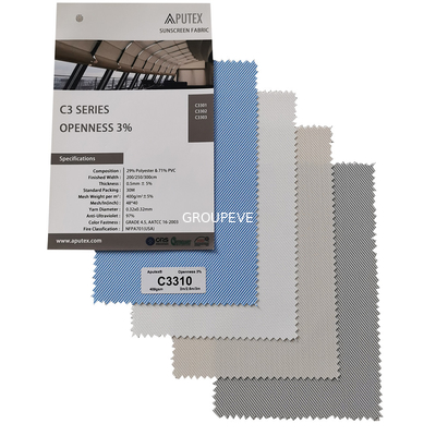 Buy Fire Retardant Drapery Rolls Blackout Roller Shade Polyester Sunscreen Fabric online manufacture