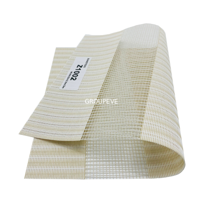 Buy Double Layer Fire Proof 5% Openness Roller Blinds Shades Electric Motorized  Zebra Fabrics For Windows online manufacture