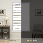 Roller Zebra Blinds Window Shades Dual Layer Light Control For Home