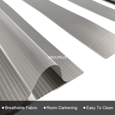 Buy 100% Polyester Modern Roller Zebra Blinds Fabric with Dual Layer Design for Light Control Privacy online manufacture