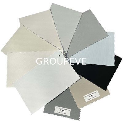 Blackout PVC Fiberglass White Gray And Beige Fabric For Roller Curtains