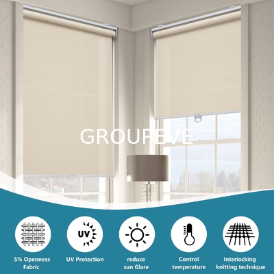 Anti UV Solar Sunscreen Fabric Blackout Roller Blind Fabric For Window Blinds