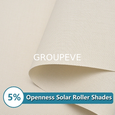5% Openness PVC Coated Polyester Sunscreen Roller Blind Fabric For Window Decor