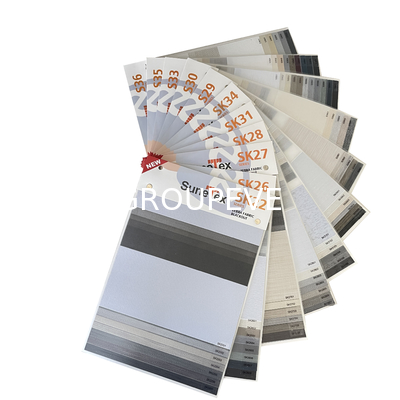 100% Polyester Plain Zebra Shades Roller Blind Fabric For Home Office Window