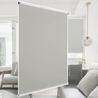 White Roll Down Shutter Window Shades Fabric Shower Manual Blackout Roller Blinds