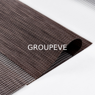 100% Polyester Semi Blackout Oem Factory Day And Night Zebra Roller Blinds Curtain Fabric