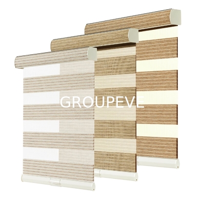 Outdoor Solar Shade Stripe Roller Polyester Plain Color Zebra Blinds Fabric Korea Material