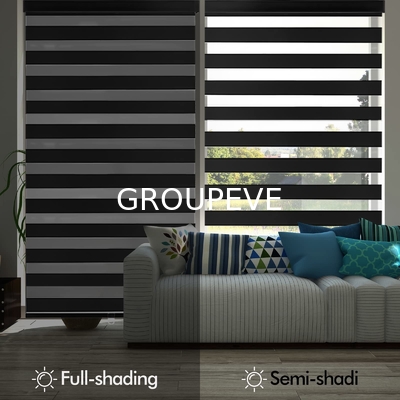 100% Polyester Elegance Zebra Blinds Fabric For Window Dual Blinds