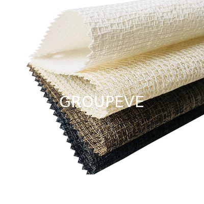Polyester PVC Sunscreen Jacquard Horizontal Roller Blinds Curtain Fabric