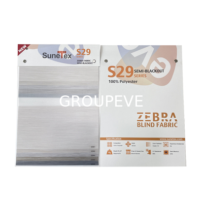 Polyester Fabric Wrapped Square Cover High Quality Manual Zebra Blinds Fabric