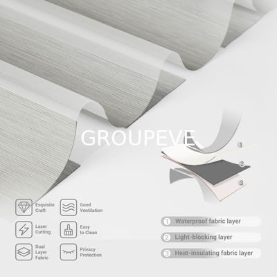 3m Width Day And Night Roller Fabric Zebra Blind Fabric With 100% Polyester Material