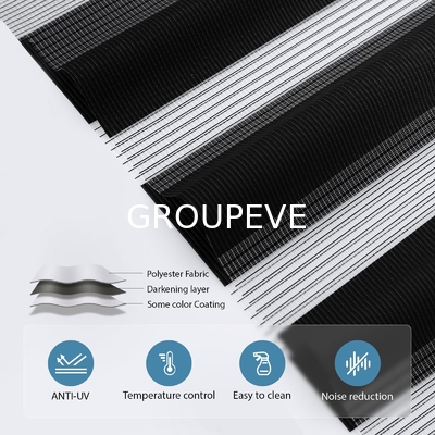 Modern Polyester Fiber Day And Night Material Windows Zebra Blinds Fabric