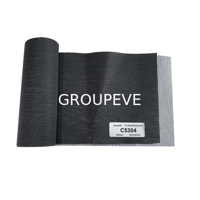 Openness 1% Sunscreen Fabric Roll 71% PVC And 29% Polyester Sunscreen Fabrics
