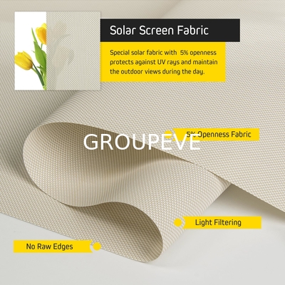 Coarse Grain Series for Outdoor Sunshade Fabric for Window 5% Openness Sunscreen Fabric for Roller Shade