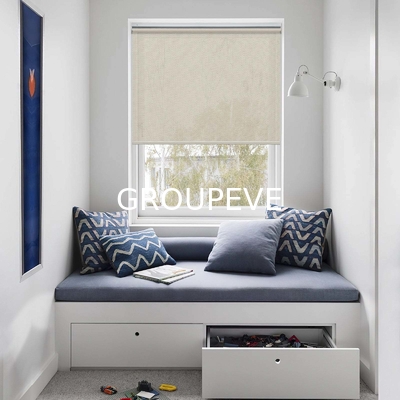 Buy Jacquard Blackout Roller Blind Fabric PVC Coated Polyester Blinds Fabric White Coated Blackout Roller Fabric online manufacture