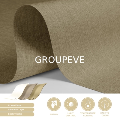 100% Polyester Horizontal Indoor Solid Waterproof roller Blinds Fabrics