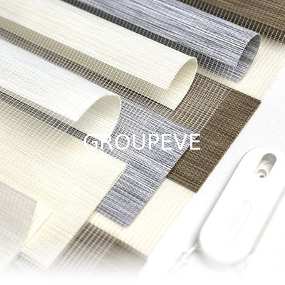 Customized Durable Stripe 100% Polyester Zebra Blinds Fabric for Light Filtering Roller Shades