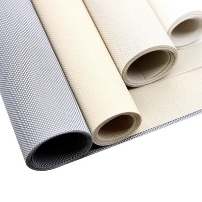Eco-Friendly 385GSM Polyester PVC Sunscreen Roller Blind Fabric with 2/2.5/3m Width