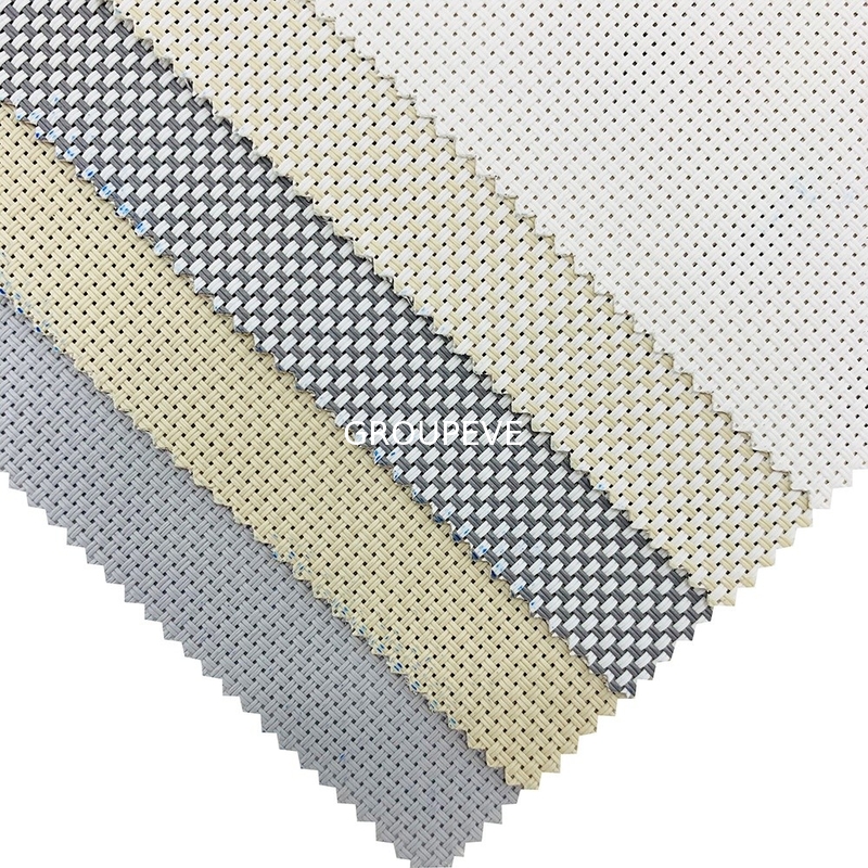 Plain Weave Outdoor Polyester Sunscreen Fabric ISO105B02 Grade 8