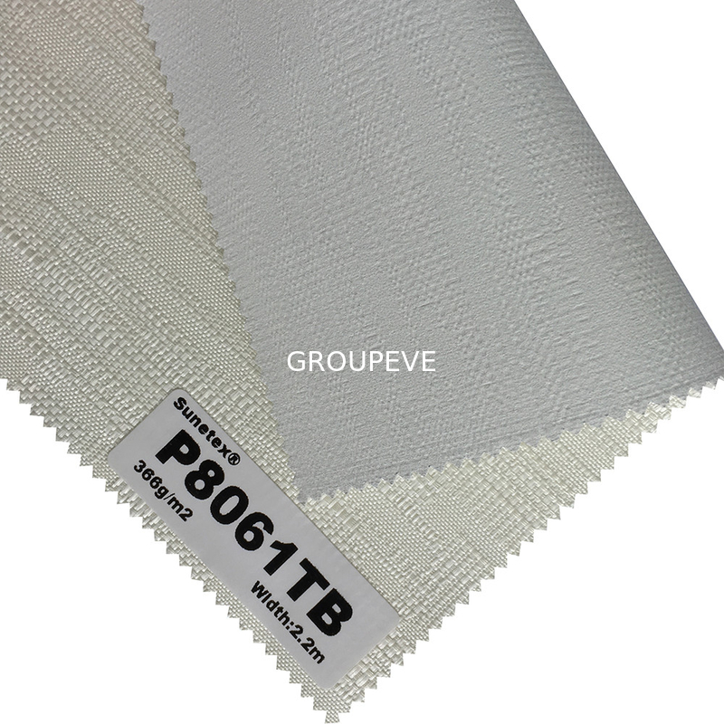White Beige 100% Polyester Roller Blind Fabrics For Windows 355g