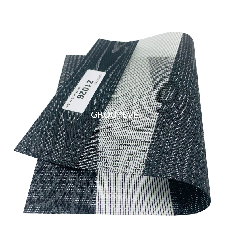 5% Openness Sunscreen Zebra Fabric 270g Solar Shade Shutters Oeko Tex Standard