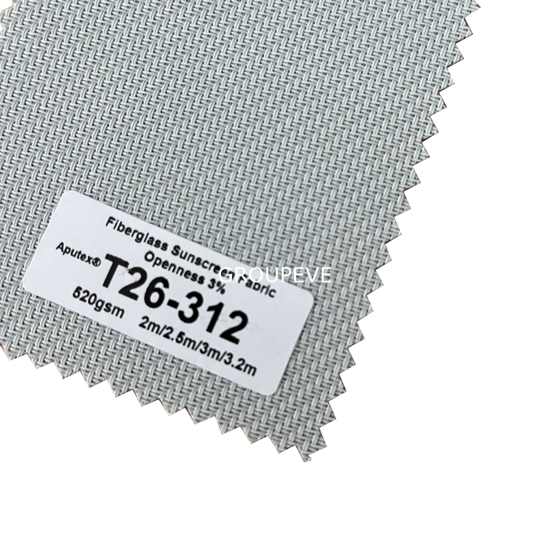 Ire Resistance Fiberglass PVC Roller Blinds Material Sunscreen Blind Fabric