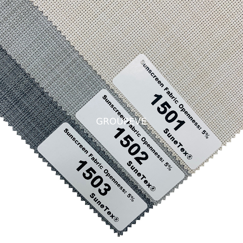 5% Openness 29% Polyester 71% PVC Roller Blinds Fabrics For Window Treatment