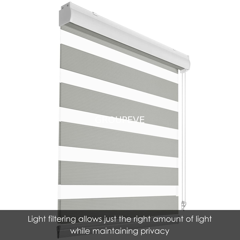 Skylight Shade Sheer Elegance Curtains Zebra Polyester Blinds For Windows