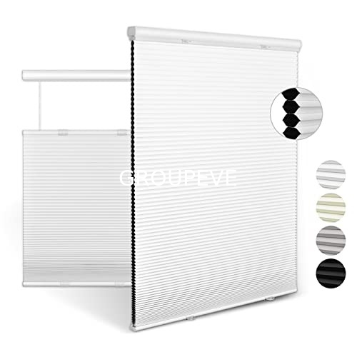 Groupeve'S Cordless Blackout Cellular Shades Honeycomb Window Blinds For Home