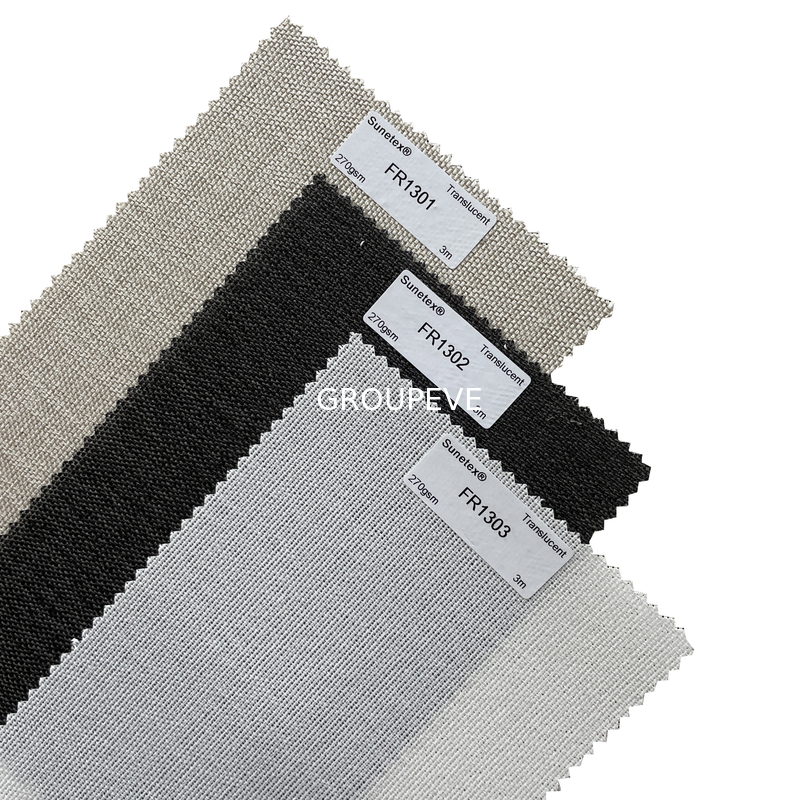 100% Polyester Translucent Fire Proof Roller Blinds Fabrics For Home Decortation
