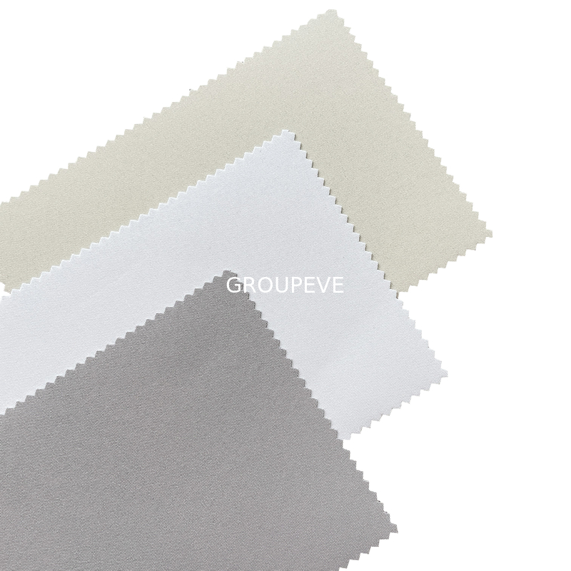 100% Polyester White Coated Blackout Roller Blinds Fabrics Fireproof For Window