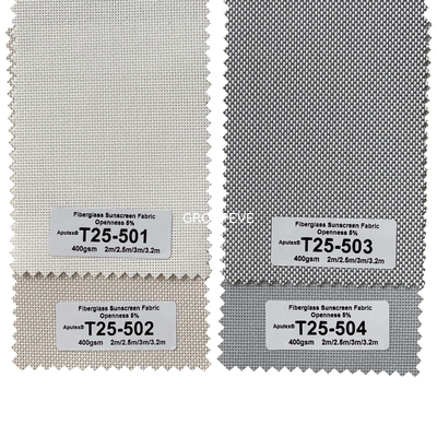 Good price Waterproof 400g/M2 Outdoor Blind Fiberglass Sunscreen Fabric 2m 2.5m 3m online