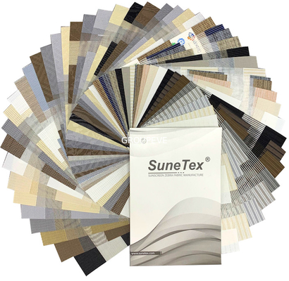 Good price 5% Openness Zebra Blinds Polyester Sunscreen Fabric For Windows 50mmx75mm online