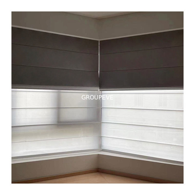 Good price Customizable Woven Roman Shade Cordless Printed Blinds Windows Linen Shades Blackout online