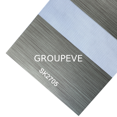 Good price 100% Polyester Blackout Textured Night Day Roll Up Blind For Window Treatment online