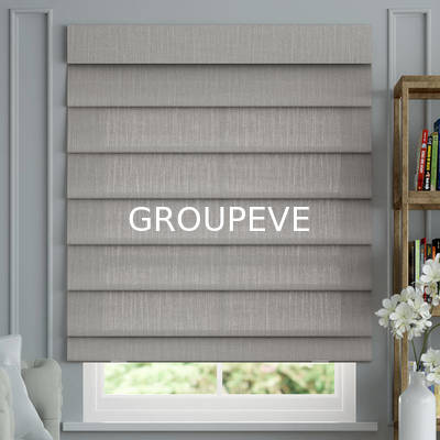 Good price 100% Polyester Blackout White Coating Roman Shades Fabrics For Modern Home Decor online