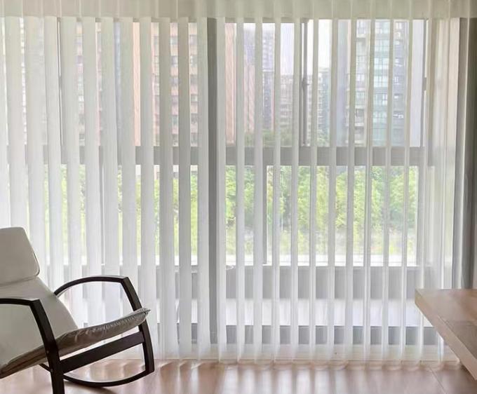 10cm 12cm Sheer Vertical Blinds Fabric Anti Mildew Oil Proof