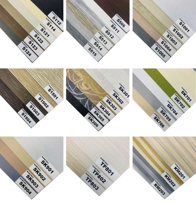 50mm 75mm Double Layer Blackout Zebra Blinds Fabric No Light Leakage  2